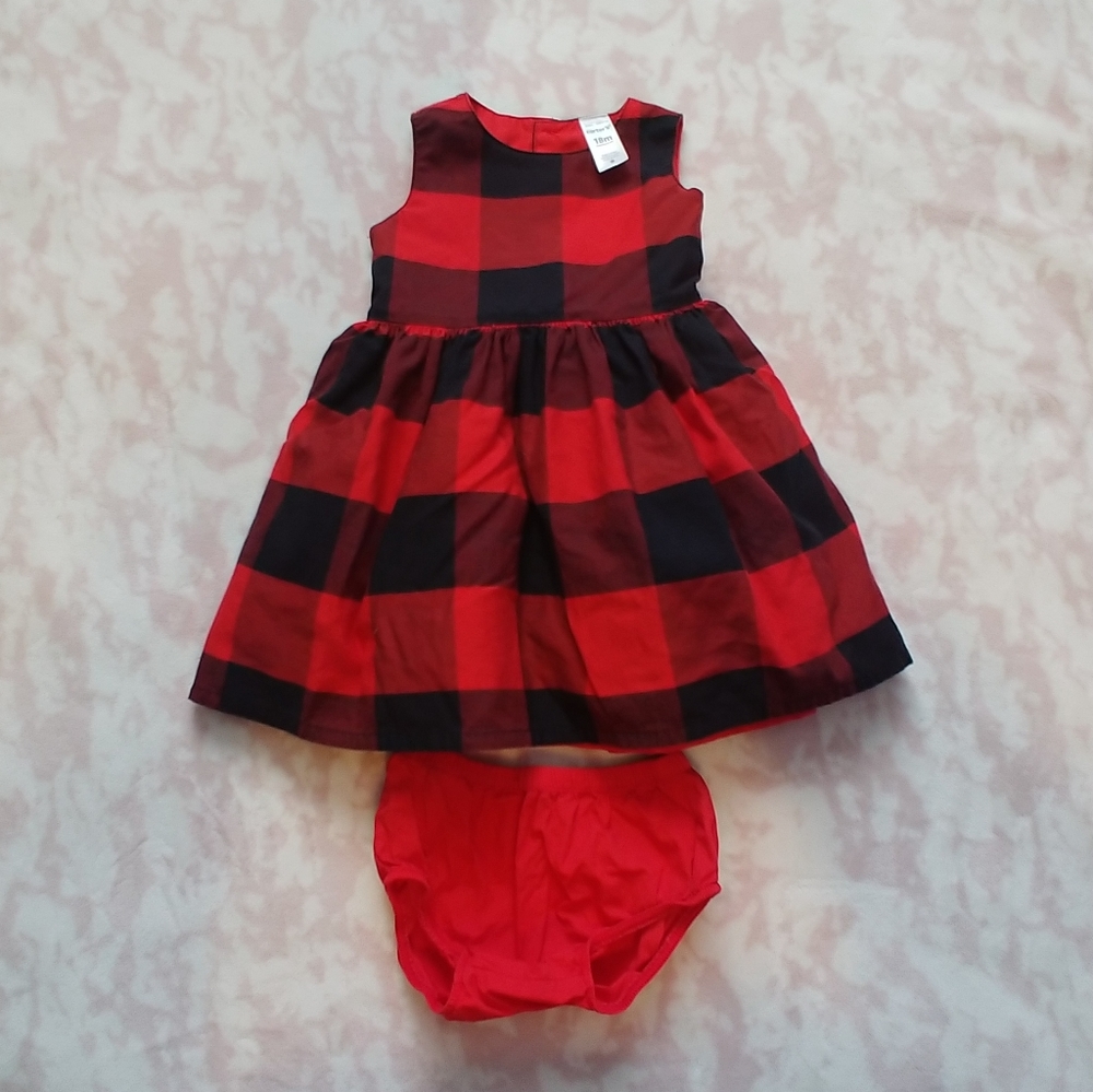 Carter's Buffalo Plaid Dress 18 Months